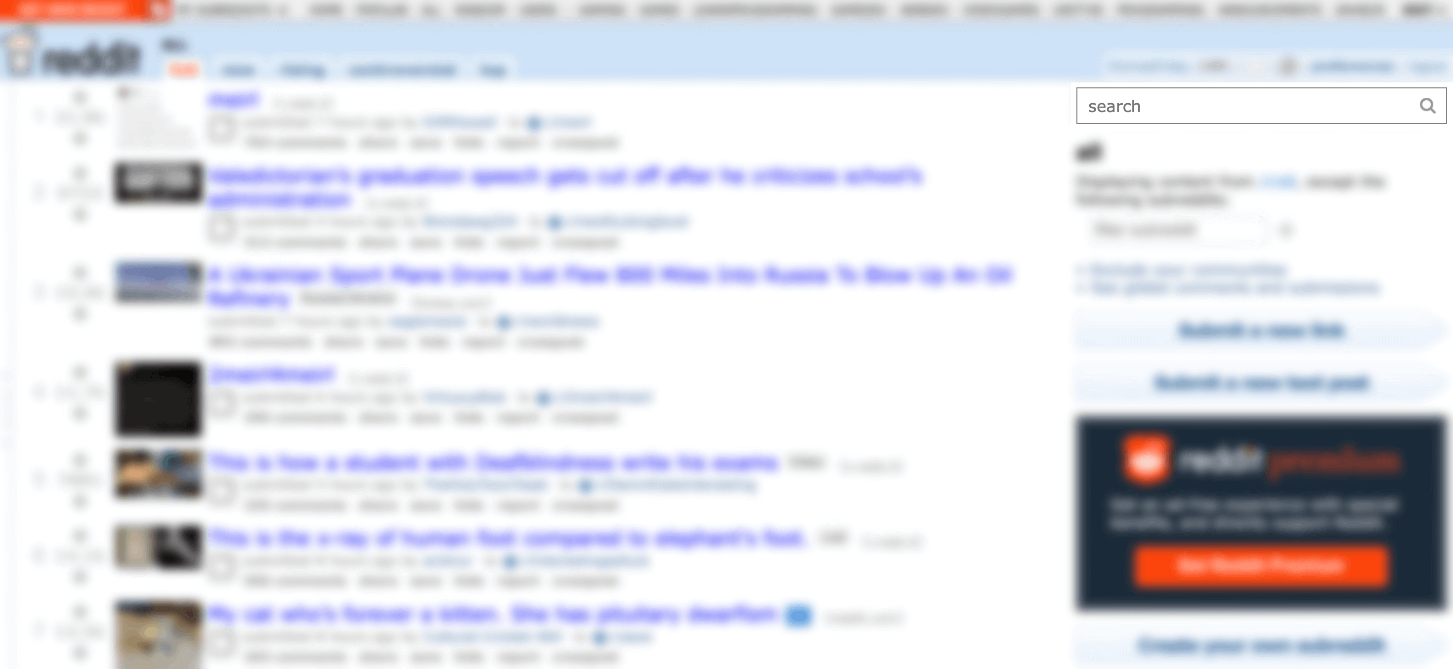 screenshot 1.2 of reddit website